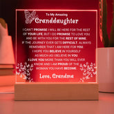 Granddaughter Gift, Square Acrylic Plaque with Loving Message, Square Acrylic Plaque for Granddaughter